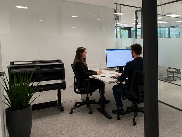 Geteiltes Büro der Formel Flex bei FlexOffice Wemperhardt